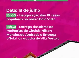 Prefeitura de Ibirapuã realiza entrega de casas populares e obras esportivas nesta sexta-feira (18)