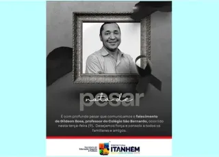 Prefeitura de Itanhém emite nota de pesar pela morte do Gildeon Rosa