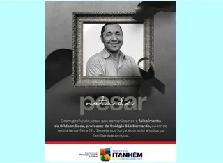 Prefeitura de Itanhém emite nota de pesar pela morte do Gildeon Rosa