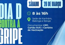 Prefeitura de Itanhém promove dia D de vacinação no dia 28
