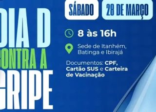 Prefeitura de Itanhém promove dia D de vacinação no dia 28