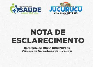 Prefeitura de Jucuruçu emite Nota sobre Ofício enviado pela Câmara de Vereadores