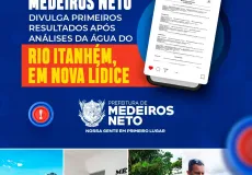 Prefeitura de Medeiros Neto divulga primeiros resultados após análises da água do rio Itanhém, em Nova Lídice