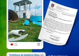 Prefeitura de Medeiros Neto, em parceria com a Cerb, providencia a entrega de novas caixas d’água para Vila Mutum