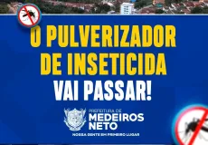 Prefeitura de Medeiros Neto intensifica combate à dengue com pulverização de inseticida