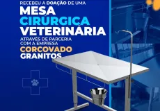 Prefeitura de Medeiros Neto recebe doação de mesa cirúrgica veterinária através da Corcovado Granitos