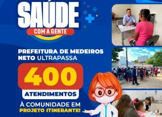 Prefeitura de Medeiros Neto ultrapassa 400 atendimentos à comunidade em nova ação da Saúde