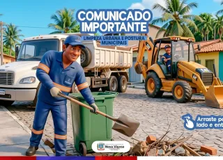 Prefeitura de Nova Viçosa altera regras de limpeza urbana e proíbe descarte de entulhos nas ruas