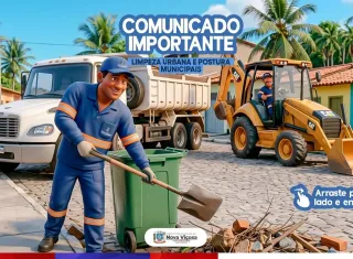Prefeitura de Nova Viçosa altera regras de limpeza urbana e proíbe descarte de entulhos nas ruas