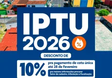 Prefeitura de Nova Viçosa divulga calendário do IPTU 2026 com desconto de 10% para pagamento em cota única