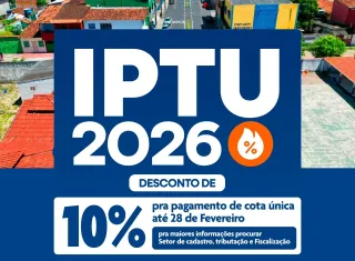 Prefeitura de Nova Viçosa divulga calendário do IPTU 2026 com desconto de 10% para pagamento em cota única