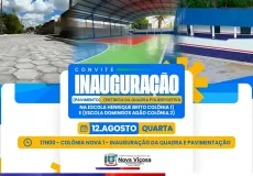 Prefeitura de Nova Viçosa inaugura quadra, entrega pavimentação e nova escola em Colônia Nova