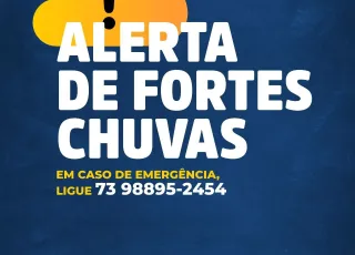 Prefeitura de Prado alerta moradores para previsão de fortes chuvas no município