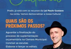 Prefeitura de Prado já está com os recursos da Lei Paulo Gustavo para fortalecer a cultura local