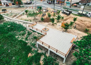 Prefeitura de Teixeira de Freitas avança em construção do Parque Municipal da Biquinha