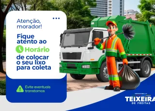Prefeitura de Teixeira de Freitas orienta população sobre horários da coleta de lixo no município
