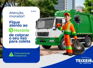 Prefeitura de Teixeira de Freitas orienta população sobre horários da coleta de lixo no município