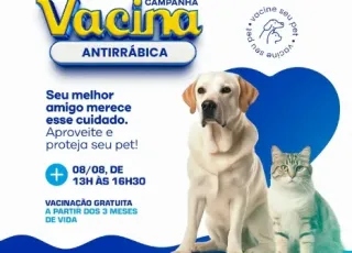 Prefeitura de Teixeira de Freitas realiza campanha de vacinação antirrábica gratuita para cães e gatos
