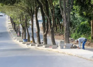 Prefeitura de Teixeira realiza processo de revitalização de canteiros da Avenida Padre Anchieta