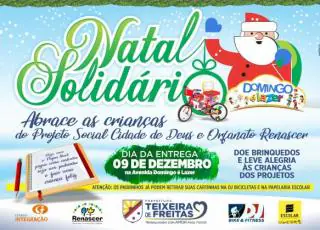 Prefeitura e Domingo é Lazer realizam Natal Solidário em Teixeira de Freitas
