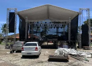 Preparativos finais para a festa do réveillon 2023 em Prado