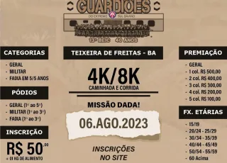 Prepare-se: Corrida dos Guardiões acontecerá em Teixeira de Freitas em 06 de agosto