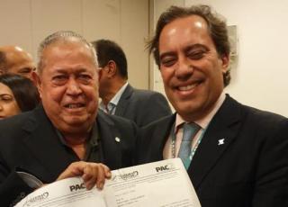 Presidente Nacional da Caixa recebe Prefeito Temóteo Brito para entrega do projeto da 3ª etapa do PAC 2