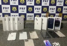 PRF apreende celulares avaliados em R$60.000,00 na BR 116 em Jequié (BA)
