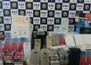 PRF apreende mais de 700 aparelhos eletrônicos sem nota fiscal