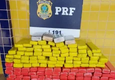 PRF apreende quase 100 Kg de drogas no bagageiro de um ônibus interestadual em Feira de Santana 