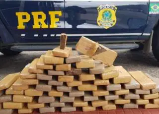 PRF prende mulher com 50 quilos de drogas em ônibus de turismo