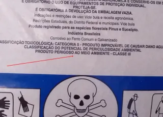 Produto perigoso ao Meio Ambiente usado pela Suzano é apreendido pela Polícia Civil em Posto da Mata.