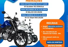Projeto do vereador Jonatas Santos vai sortear motos e scooter elétrica em Teixeira de Freitas