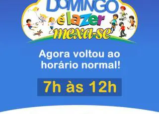 Projeto Domingo é Lazer volta ao seu horário normal