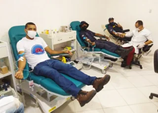 Projeto Guarda Sangue Bom: Guardas Municipais doam sangue no Hemoba