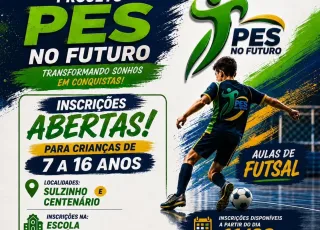 Projeto Pés no Futuro abre inscrições para crianças e adolescentes em Sulzinho e Centenário