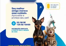 Proteja seu pet: vacinação antirrábica será nesta sexta em Teixeira de Freitas