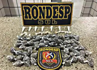 RONDESP SUL detêm homem com drogas no bairro Liberdade em Teixeira de Freitas