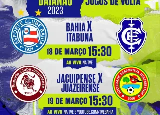 Sábado e domingo tem Bahia x Itabuna e Jacuipense x Juazeirense 