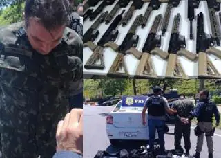 Sargento de Exército é preso  com 19 fuzis, pistolas e munições de vários calibres, e drogas  na Serra das Araras