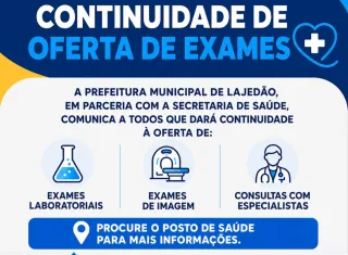 Saúde de Lajedão amplia oferta de exames e consultas especializadas na rede municipal