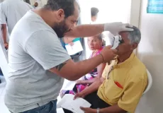 Secretaria de Saúde de Mucuri levou mutirão de glaucoma ao distrito de Itabatã, nesta terça (17)