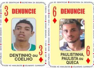 Segurança Pública da Bahia atualiza duas novas cartas do baralho do crime