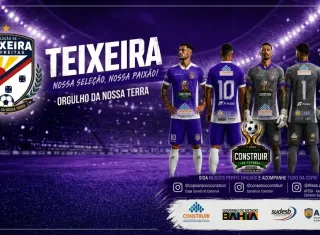 Seleção Teixeirense apresenta uniforme oficial e intensifica preparação para a Copa Consórcio Construir 2026
