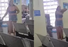 Sem água em casa, mulher toma banho em posto da Copasa e protesto viraliza nas redes sociais