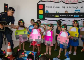 Semana Nacional de Trânsito: Prefeitura de Teixeira realiza atividade de conscientização na Creche Municipal Braz