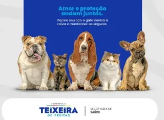 Seu pet seguro e saudável: Vacinação contra a raiva acontece neste dia 25, em Teixeira de Freitas