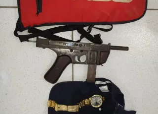 Submetralhadora é apreendida por policiais do 8º BPM em Porto Seguro