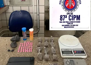 Suspeito é preso com grande quantidade de drogas em Teixeira; adolescente  também é apreendido com drogas