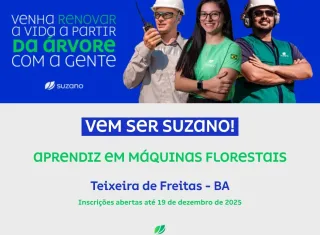 Suzano abre vaga para Aprendiz em Operações Florestais